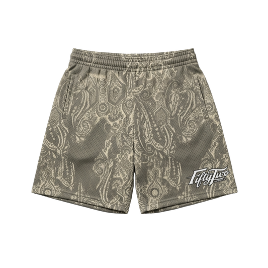 Paisley Mesh Shorts [Taupe]